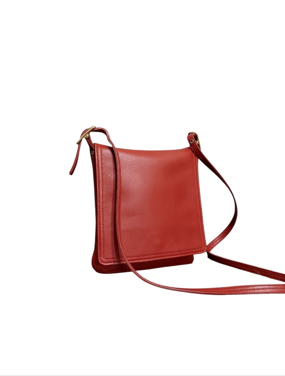 Coach Legacy Vintage Red  Small Flap Crossbody With Brass No. 9821 Like New